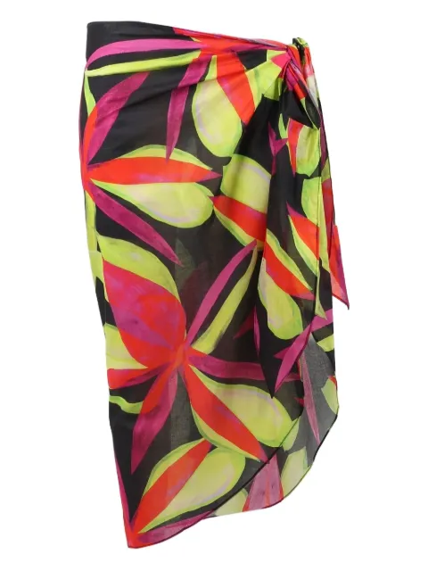 Louisa Ballou floral-pattern midi skirt
