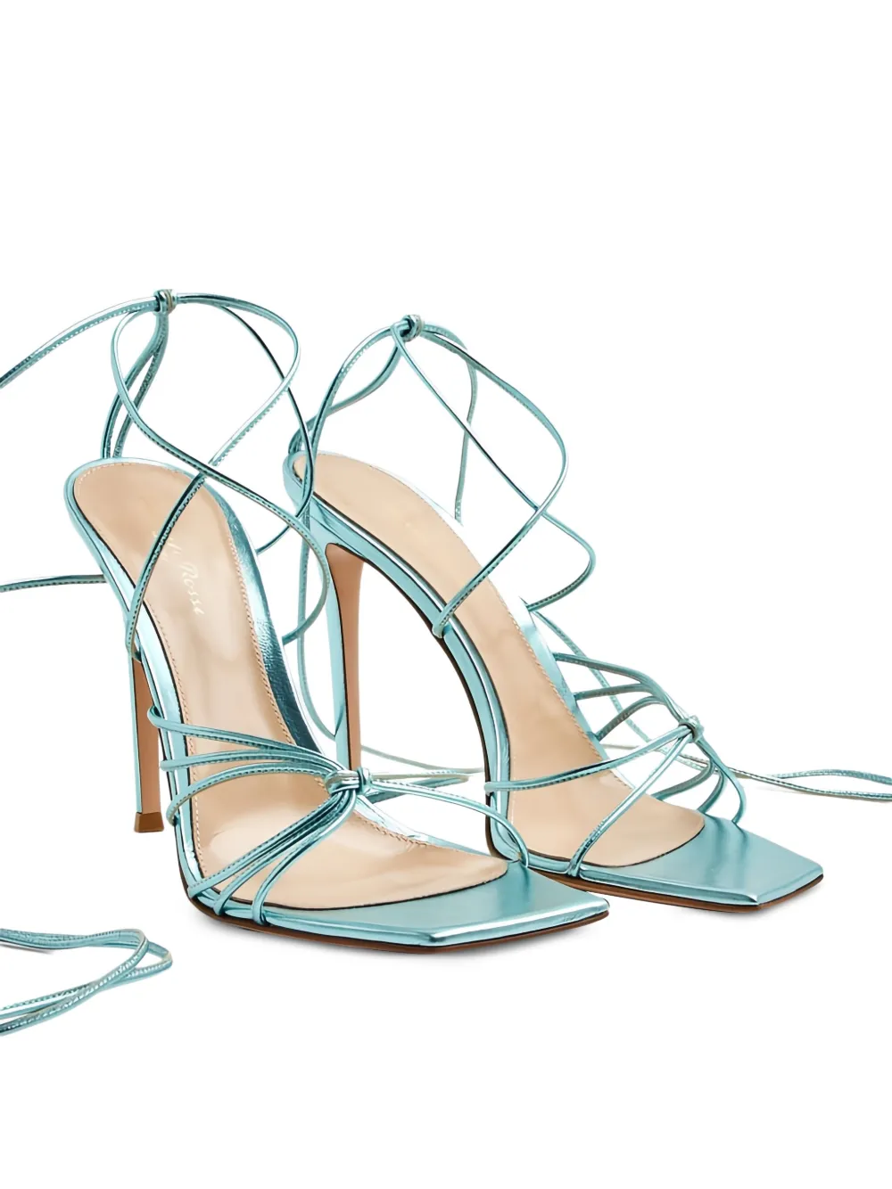 Gianvito Rossi 105mm Sylvie leather sandals Blauw
