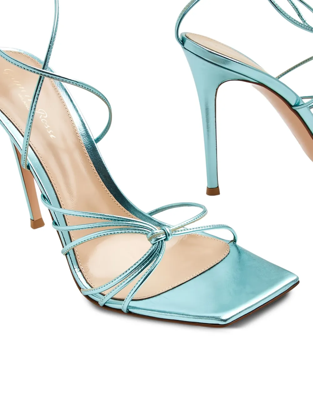 Gianvito Rossi 105mm Sylvie leather sandals Blauw