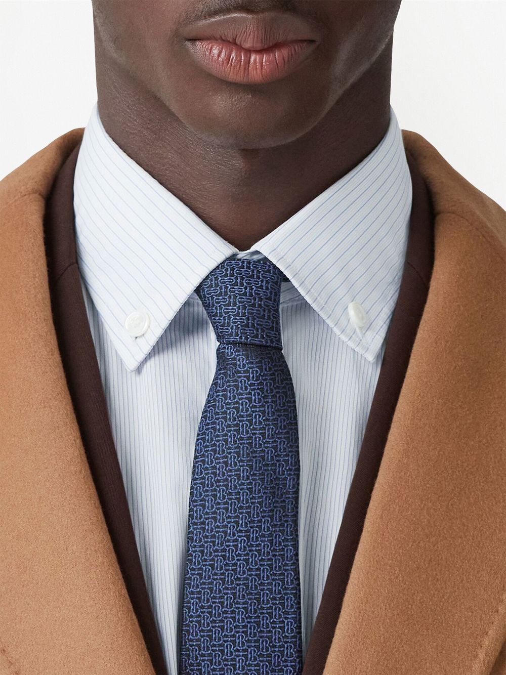 Cheap Burberry notched-lapel single-breasted coat Men