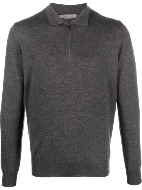 fine-knit polo shirt
