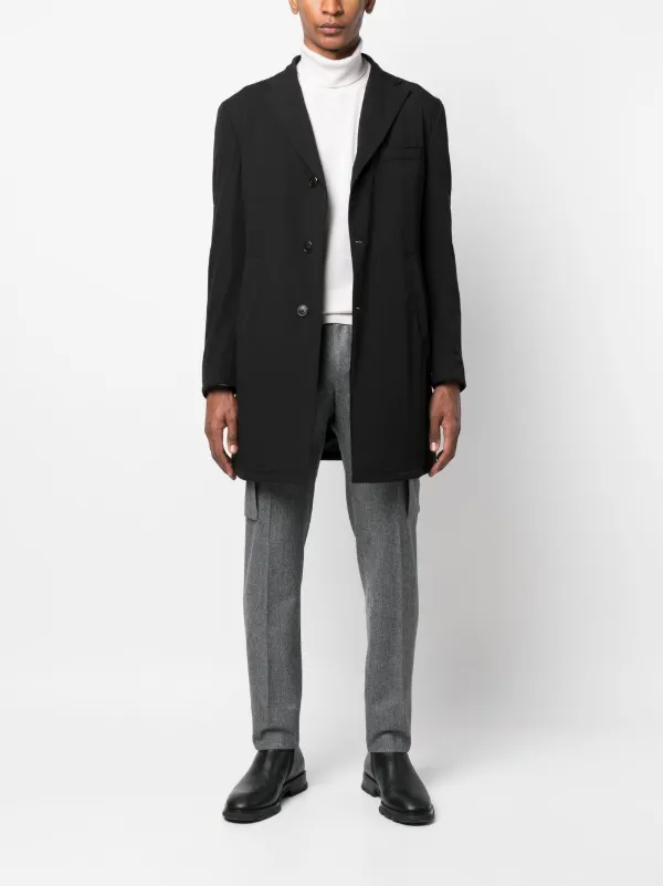 Corneliani single-breasted Hooded Lightweight Jacket | Black