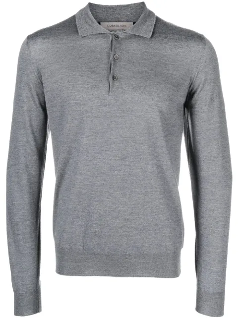 Corneliani virgin-wool polo-shirt