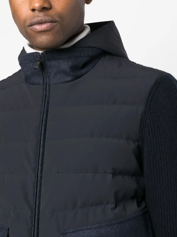 Corneliani ジップアップ パデッドジャケット | ブルー | FARFETCH JP