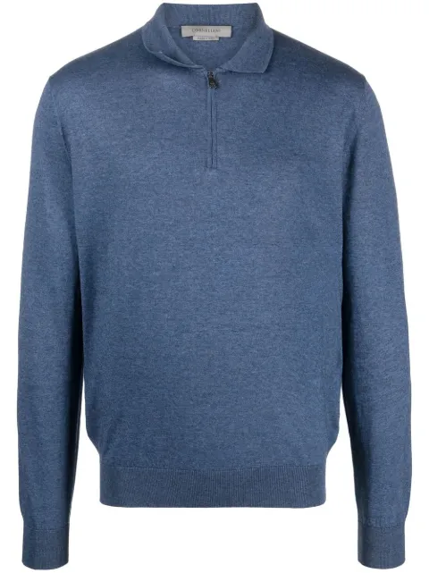 Corneliani sudadera con medio cierre