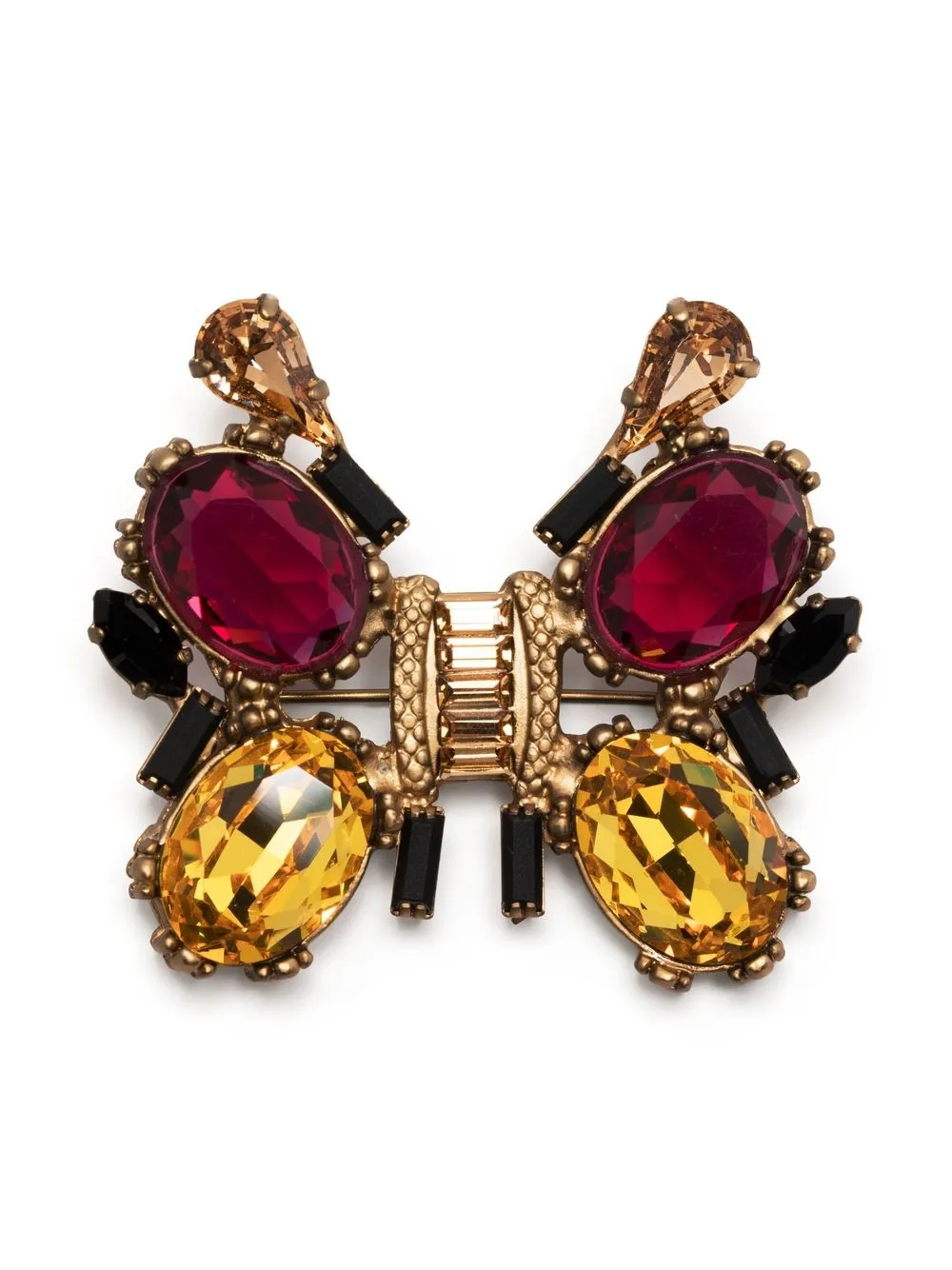 

Ermanno Scervino broche con motivo de mariposa - Amarillo