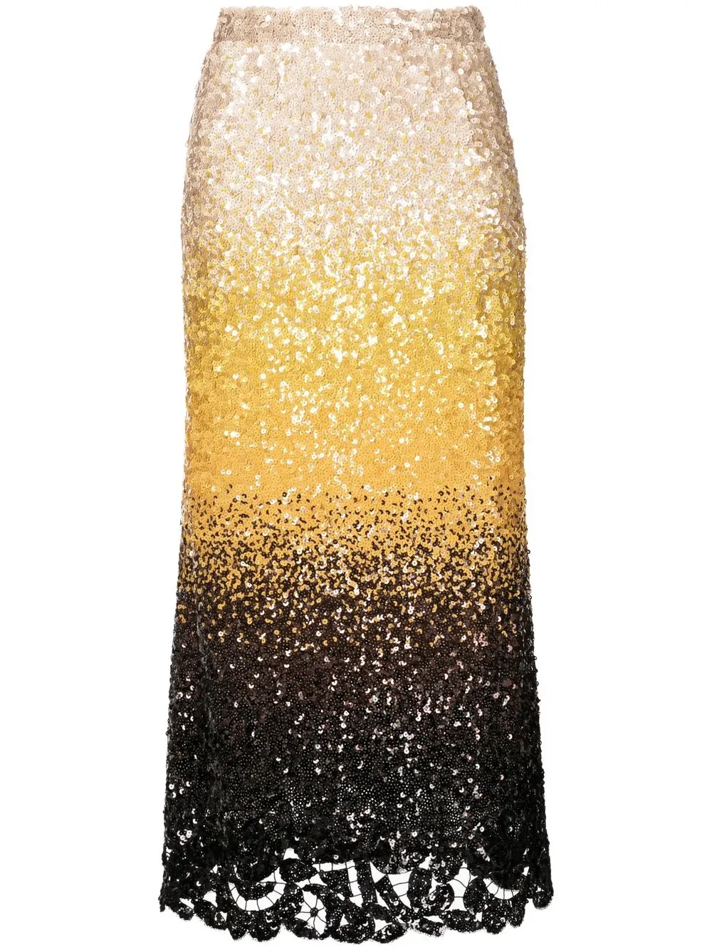 

Ermanno Scervino sequinned gradient-effect midi dress - Gold