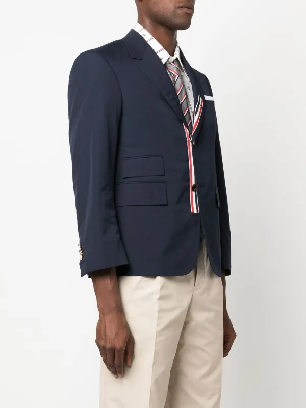 ジャケット Thom Browne Slim fit cropped blazer Thom Browne single-breasted cropped-sleeve Blazer | Blue