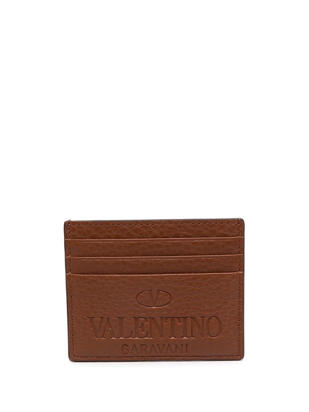 logo-debossed cardholder