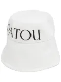 Patou logo-print bucket hat - White