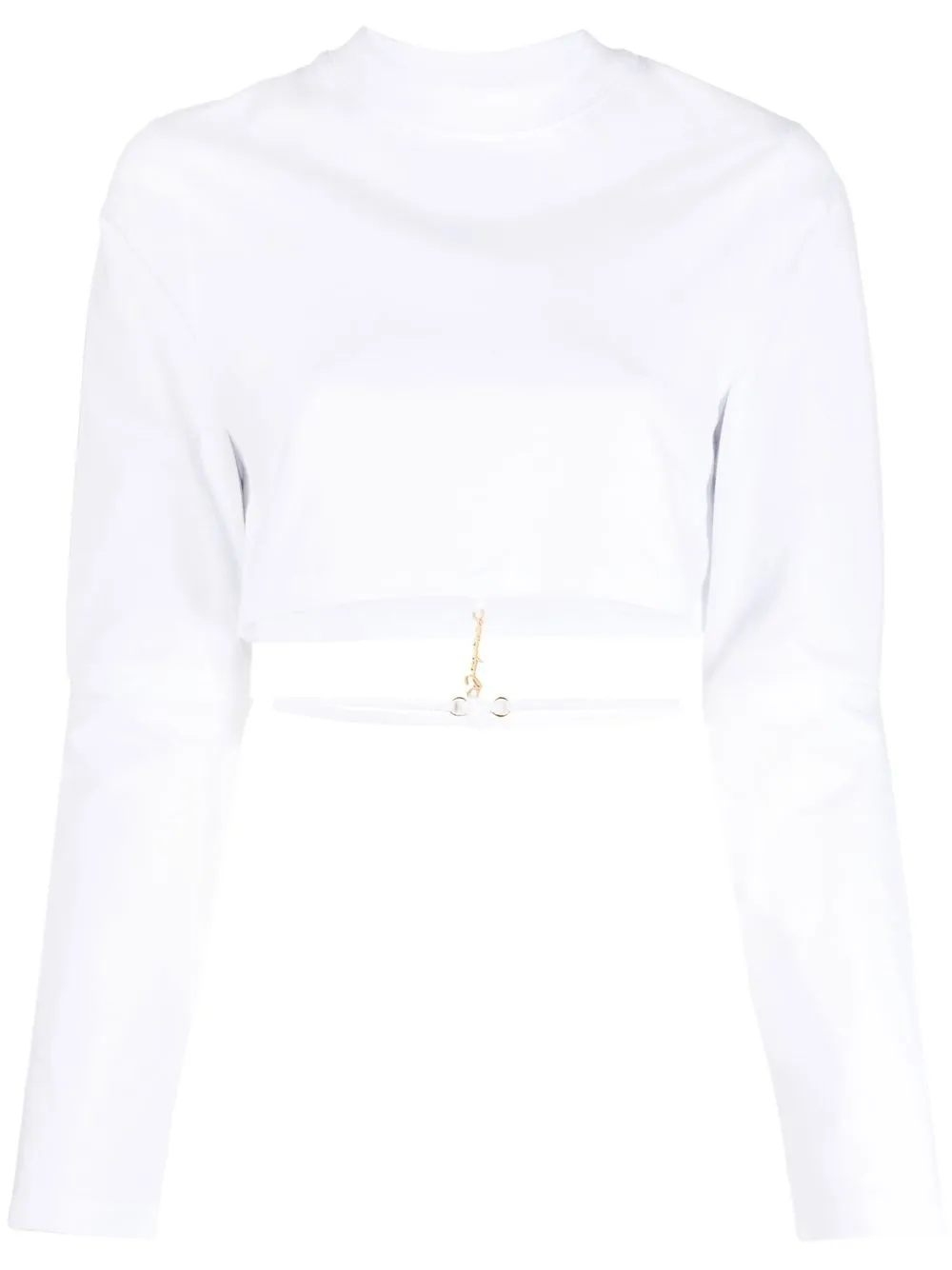 

Jacquemus playera corta con dije del logo - Blanco