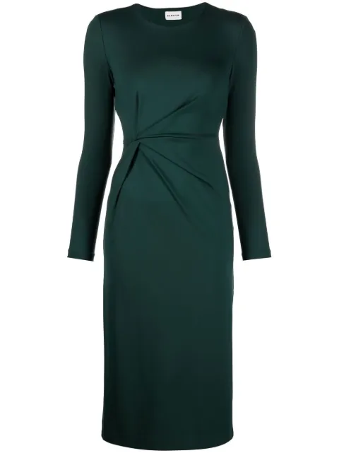 P.A.R.O.S.H. twist-detail long-sleeve dress