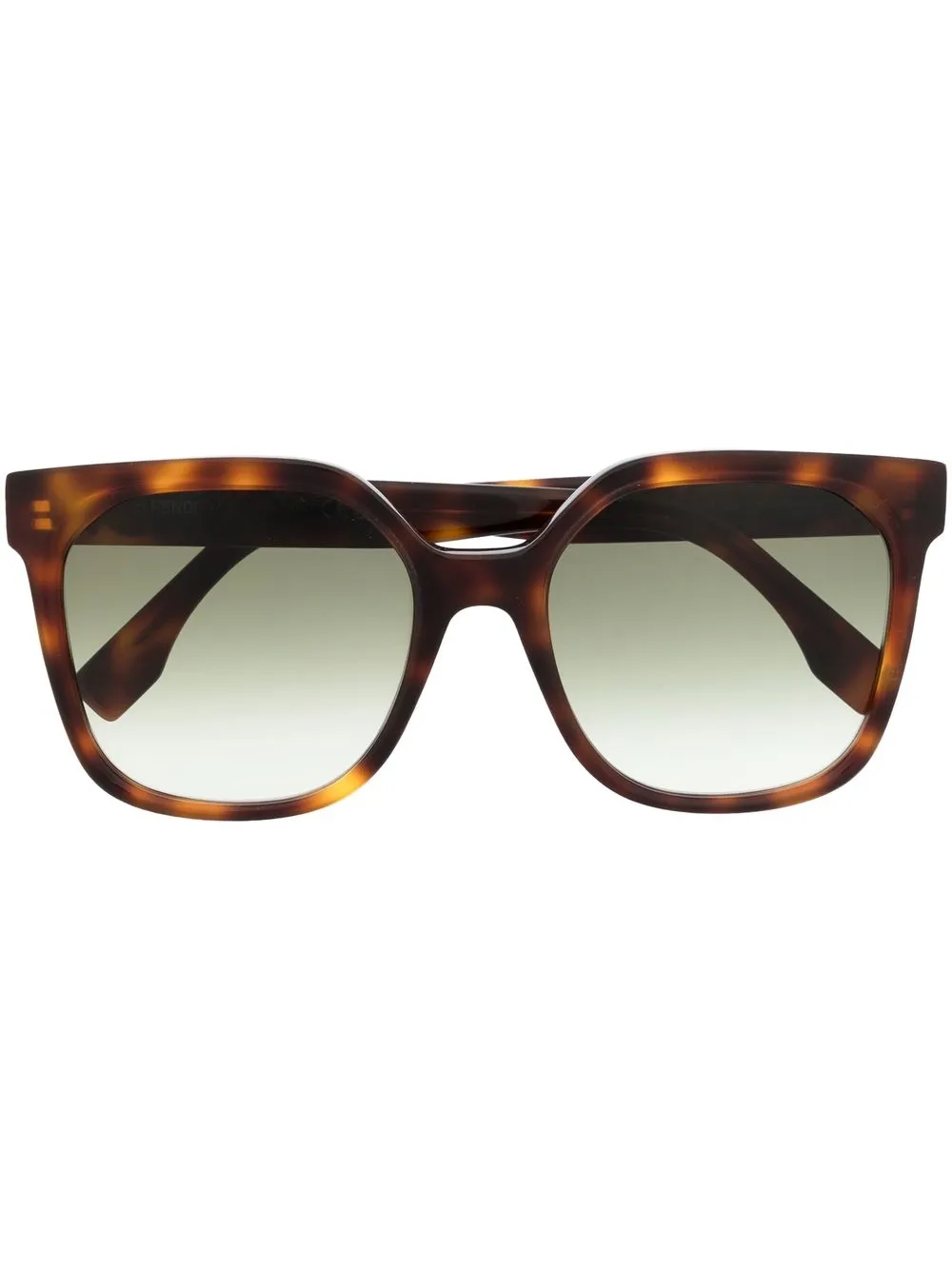 

Fendi Eyewear lentes de sol con armazón cuadrada estilo carey - Marrón