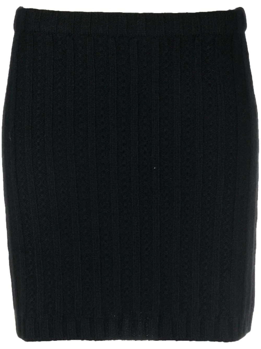 

Blumarine falda tejida de canalé - Negro