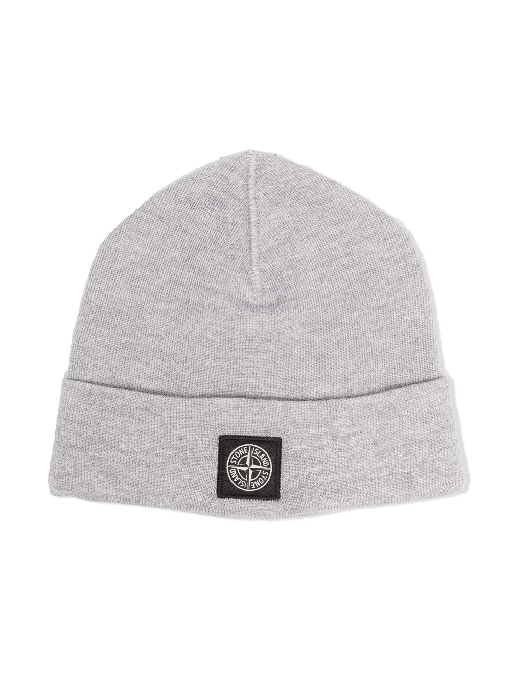 

Stone Island Junior gorro con parche del logo - Gris