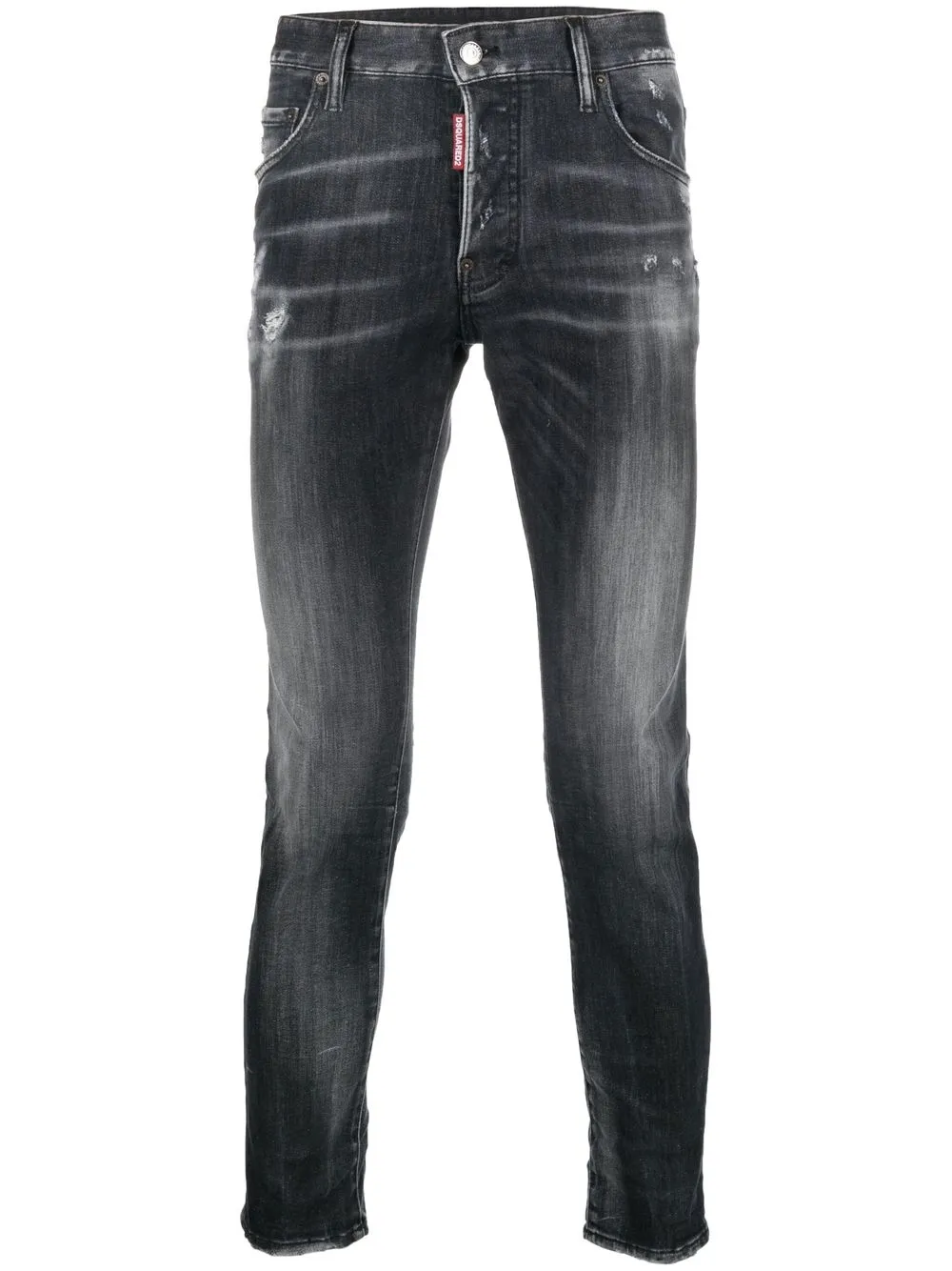 

Dsquared2 skinny jeans con efecto lavado - Negro