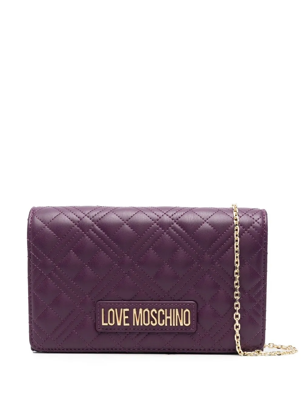 

Love Moschino logo-lettering crossbody-bag - Purple