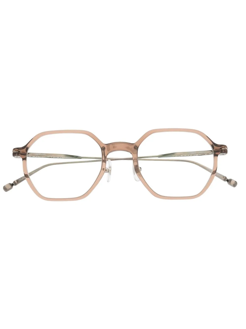 

Matsuda lentes con armazón hexagonal transparente - Marrón