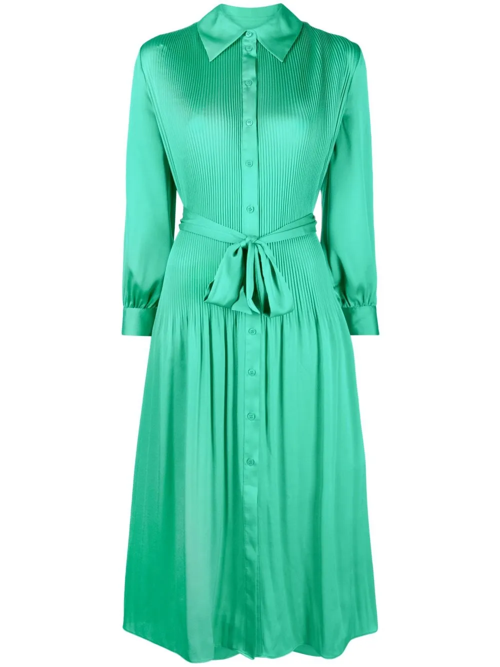 

TWINSET vestido camisero de satén - Verde