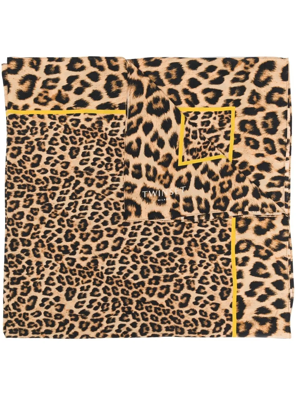 

TWINSET mascada con estampado de leopardo - Marrón