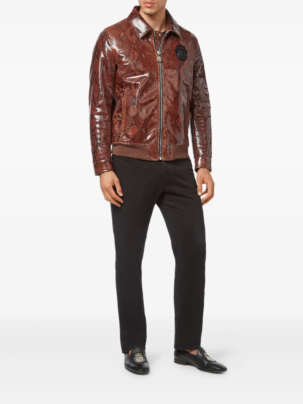 Billionaire snakeskin-effect jacket | Leather Jackets | Image 2