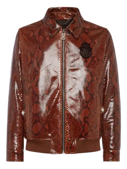 Billionaire snakeskin-effect jacket