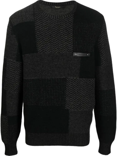 Billionaire chest logo-patch knit jumper
