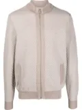 Billionaire zipped-up knit bomber jacket - Neutrals