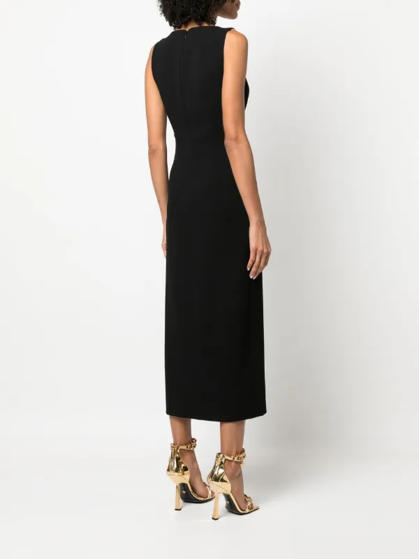 Roberto Cavalli V-neck side-slit Dress | Black