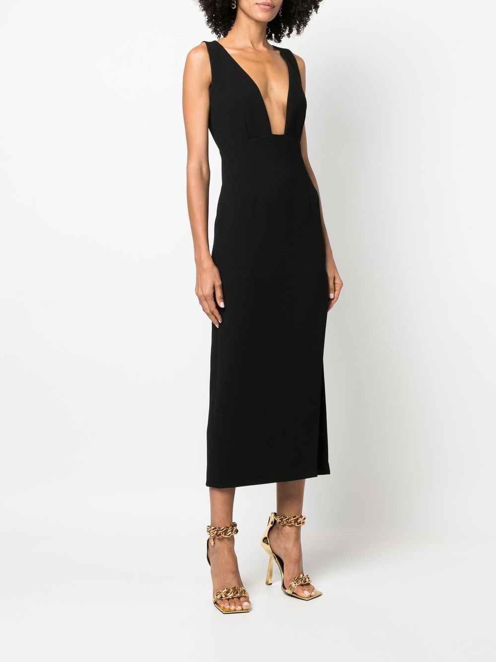 Roberto Cavalli V-neck side-slit Dress - Farfetch