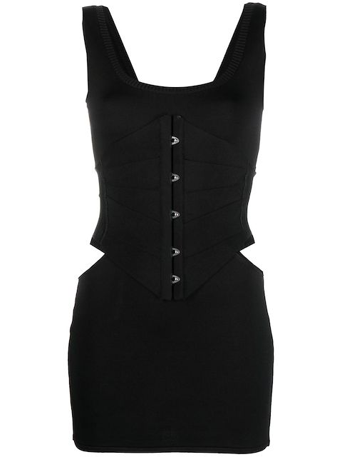Roberto Cavalli cut-out corset mini dress