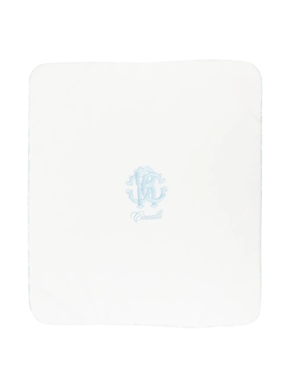 

Roberto Cavalli Junior embroidered-monogram cotton blanket - White