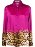 Roberto Cavalli gradient leopard print blouse - Pink