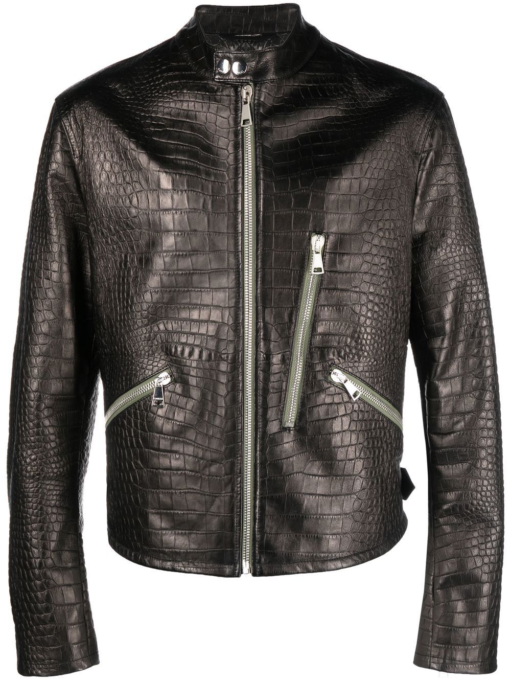 Roberto Cavalli snakeskin-effect Leather Jacket - Farfetch