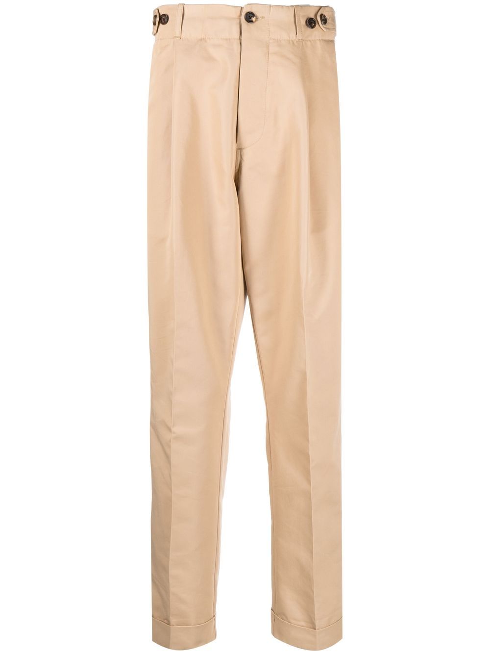 Roberto Cavalli pleat-detail straight-leg trousers - Neutrals