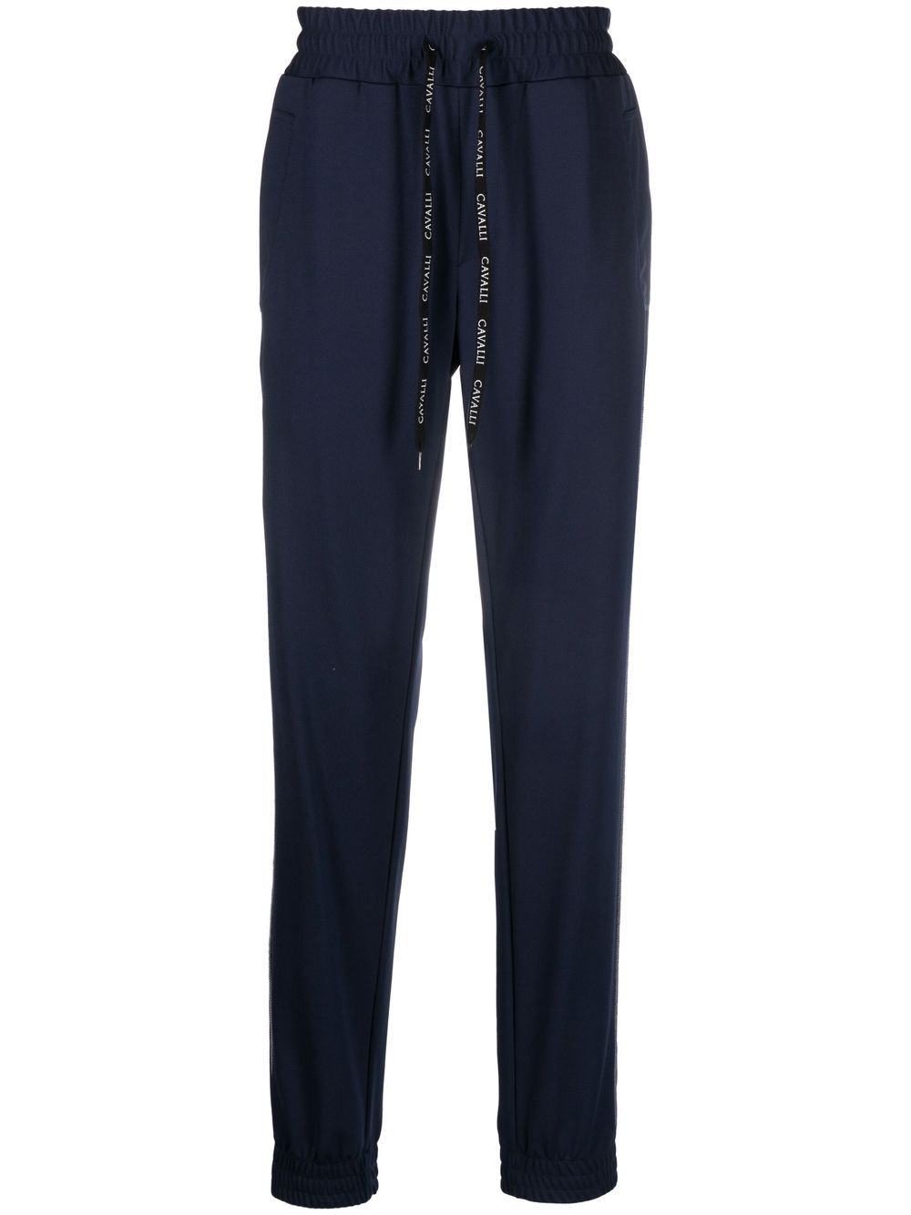 

Roberto Cavalli snake-motif monogram trackpants - Blue