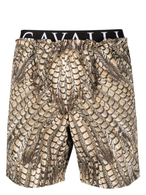 Roberto Cavalli Falcon print swim shorts