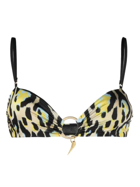 Roberto Cavalli leopard-print bikini top