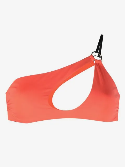 Roberto Cavalli cut-out one-shoulder bikini top
