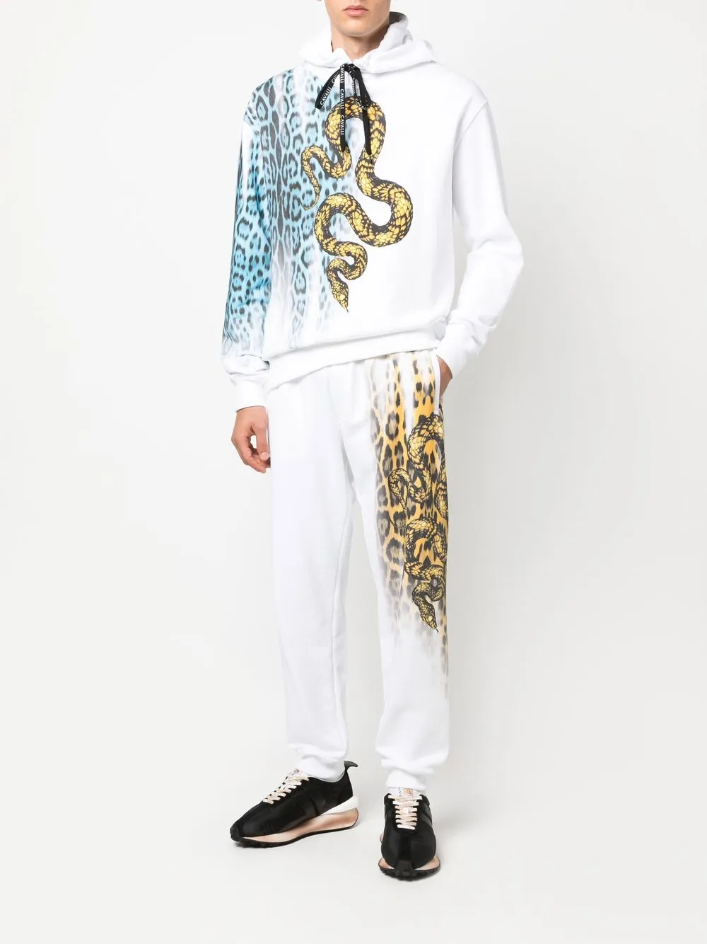 Roberto Cavalli Trainingsbroek met dierenprint - Wit