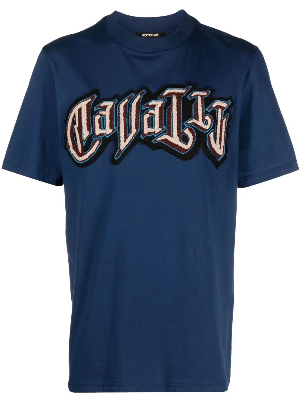 

Roberto Cavalli logo print cotton T-shirt - Blue