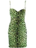 Roberto Cavalli jaguar print sleeveless minidress - Green