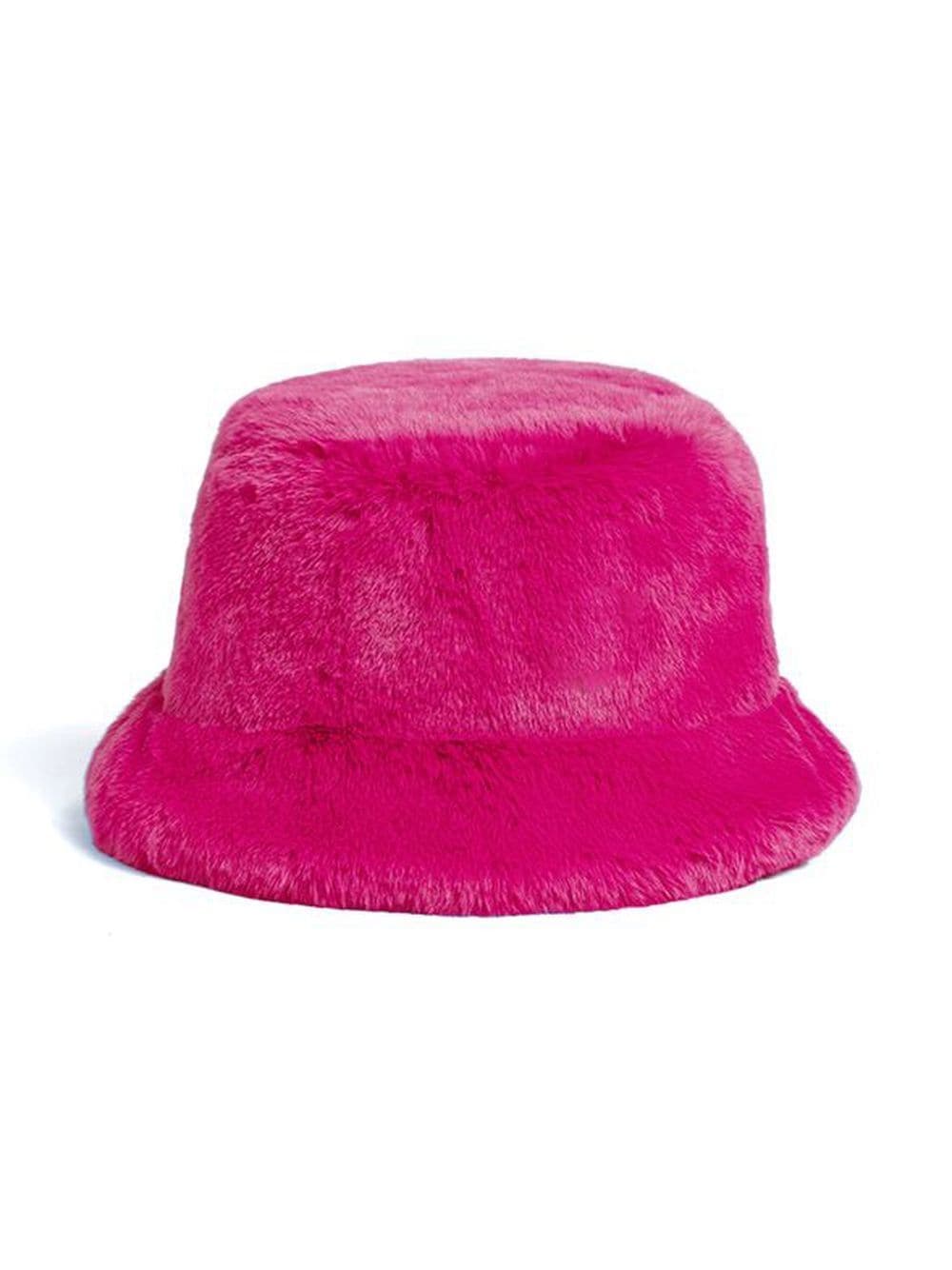 Shop Apparis Faux-fur Bucket Hat In Pink