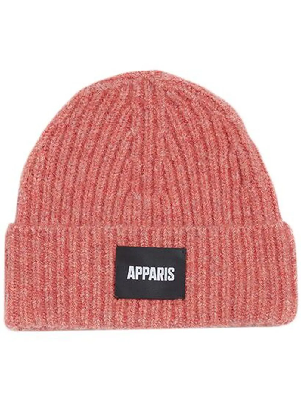 

Apparis logo-patch ribbed knit hat - Pink