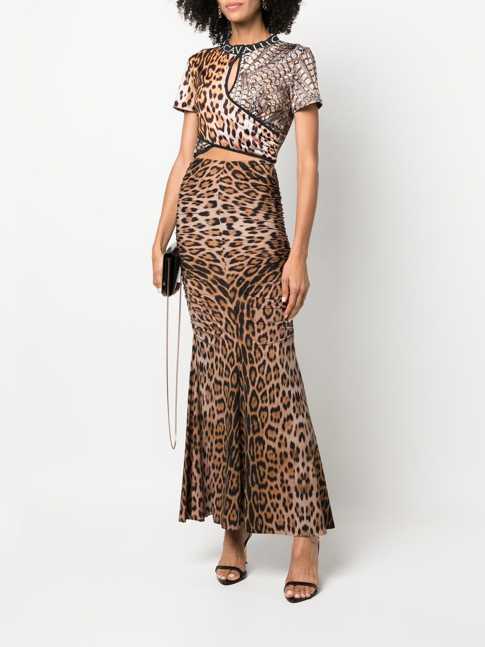 Roberto Cavalli Rok met luipaardprint - Bruin