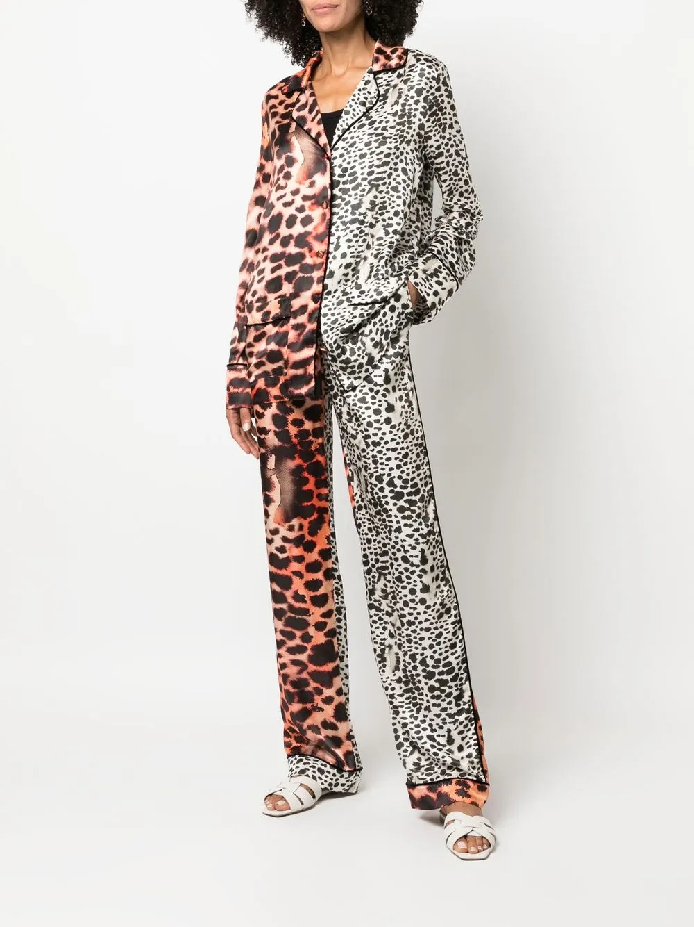 Roberto Cavalli Broek met luipaardprint - Beige