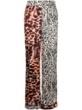 Roberto Cavalli leopard print panelled trousers - Neutrals