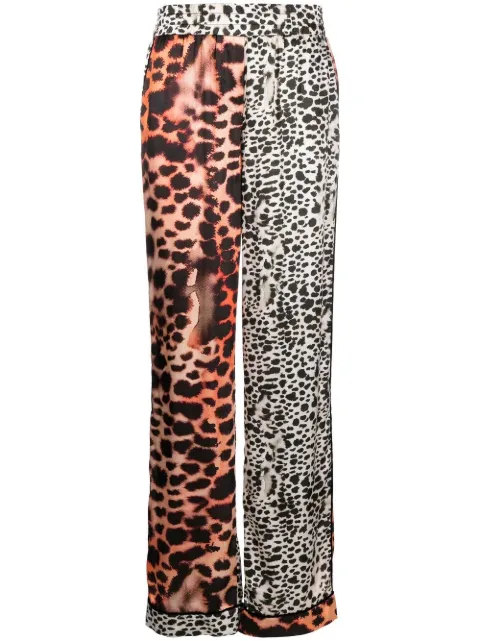 Roberto Cavalli pantalones con estampado de leopardo
