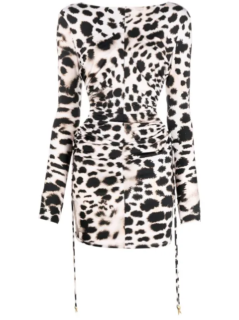 Roberto Cavalli vestido midi con estampado de leopardo