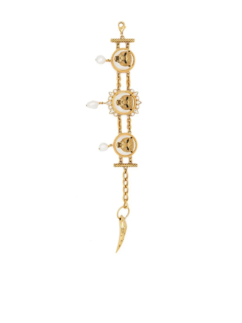 

Roberto Cavalli jaguar-motif bracelet - Gold